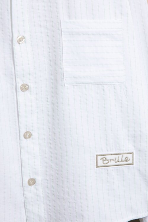 Beyaz Çizgili Gömlekli Paraşüt Pantolonlu Erkek Çocuk 2li Takım 23261