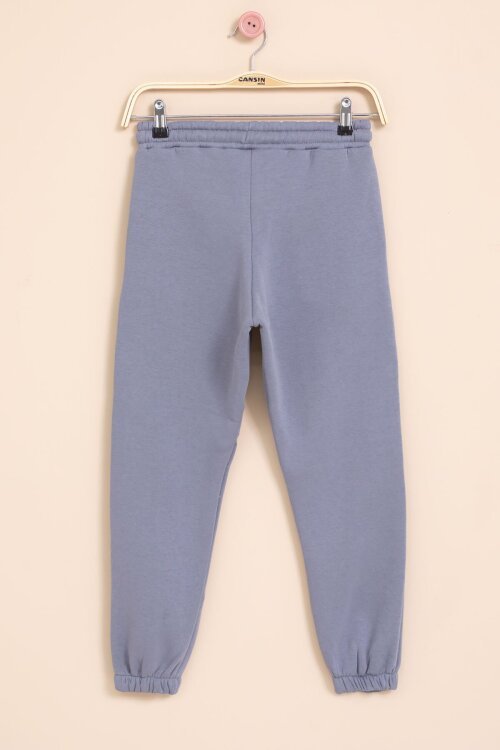 Füme Şerit Detaylı Yazı Baskılı Beli Lastikli Erkek Çocuk Eşofman Altı 21459