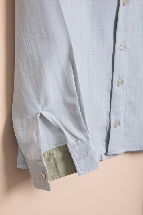 Gri Çizgili Gömlekli Paraşüt Pantolonlu Erkek Çocuk 2li Takım 23263