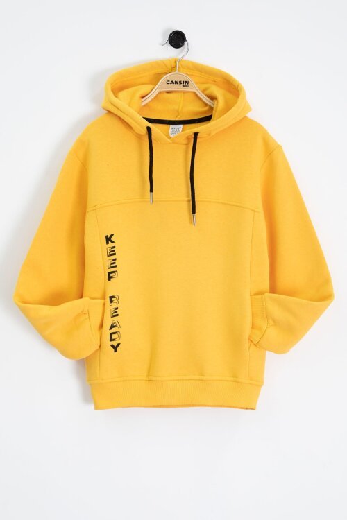 Hardal Keep Ready Polarlı Erkek Çocuk Kapüşonlu Sweatshirt 22717