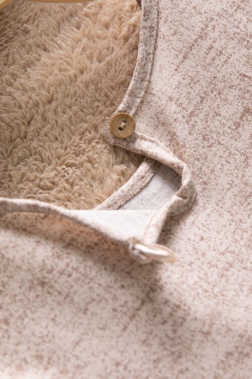 Kahverengi Çiçek Desenli Hasır Kuşaklı Kısa Kol Kız Çocuk Elbise 22650