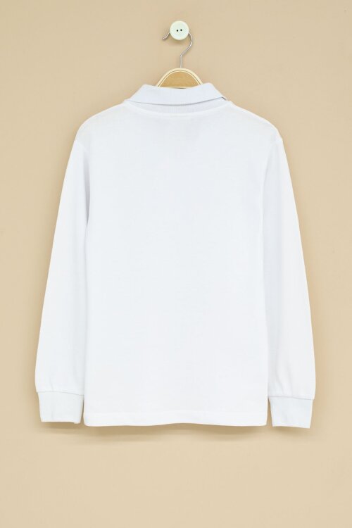 Kız Çocuk Polo Yaka Uzun Kollu 2li Okul Tişörtü 22715