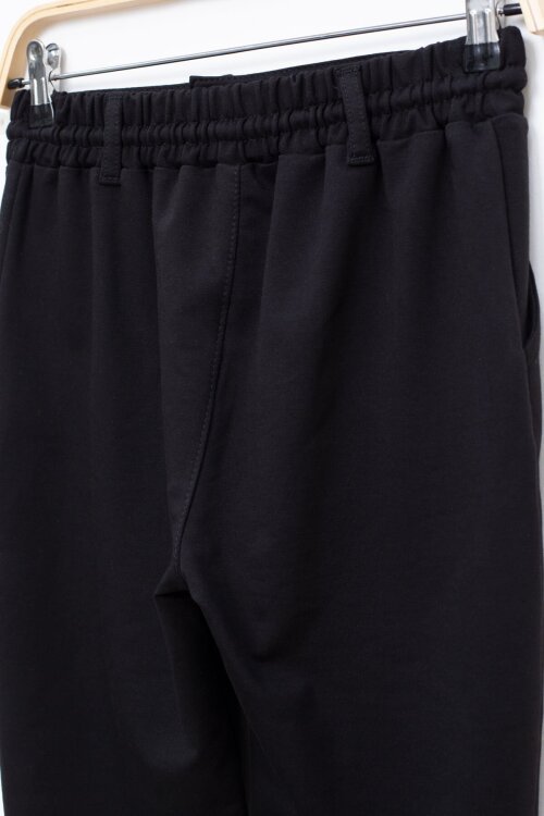 Siyah Duble Paça Beli Bağcıklı Erkek Çocuk Kumaş Pantolon  22677