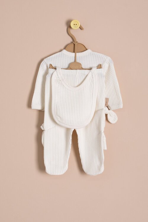 Bej Petekli 10lu Bebek Hastane Çıkışı Seti Unisex 23331