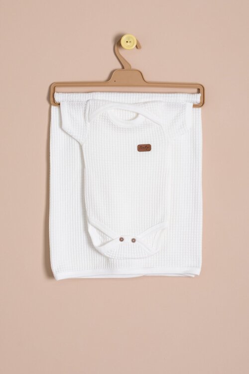 Ekru Petekli 10lu Bebek Hastane Çıkışı Seti Unisex 23329