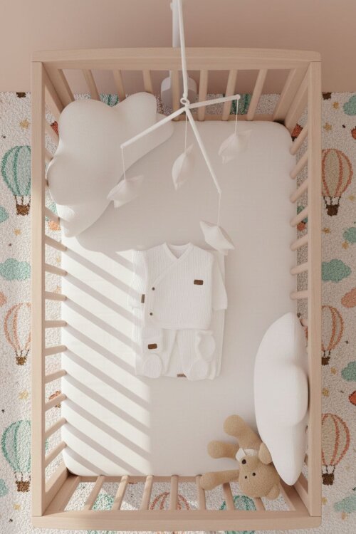 Ekru Petekli  7li Bebek Hastane Çıkışı Seti Unisex 23334