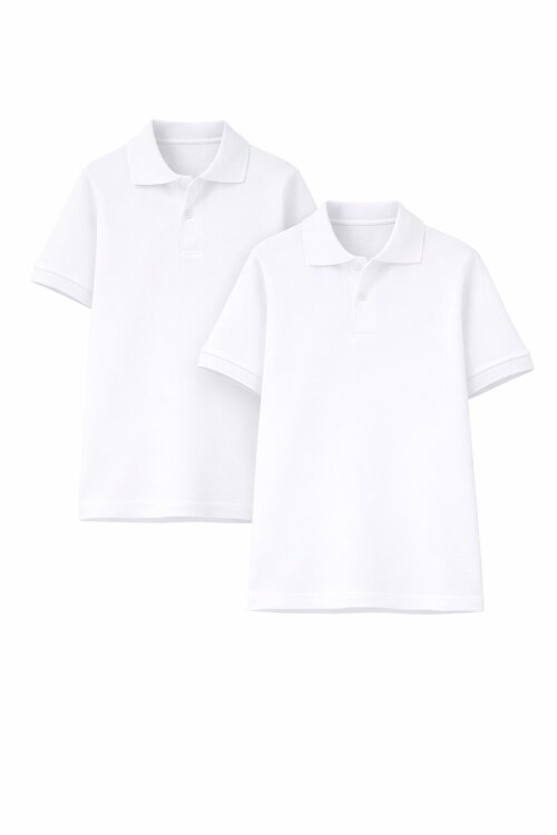 Erkek Çocuk Polo Yaka Kısa Kollu 2li Okul Tişörtü 21412