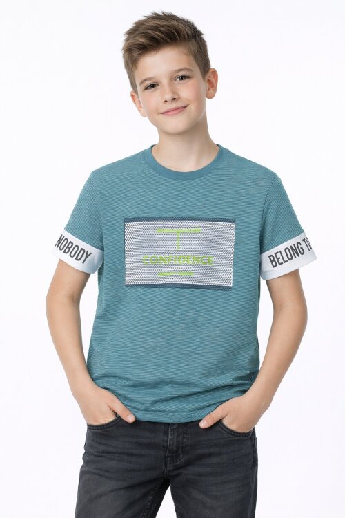 Erkek Fileli Tshirt 9-14 Yaş 14067