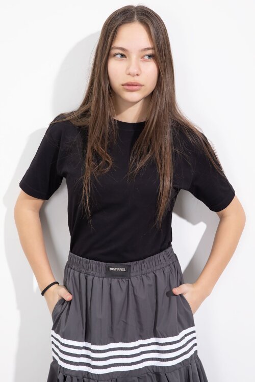 Füme Şerit Desenli Kız Çocuk Balon Etek  23559