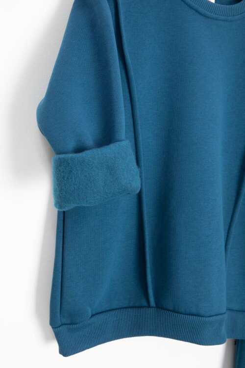 İndigo Erkek Çocuk Arma Detaylı Şardonlu Eşofman Takımı 23344