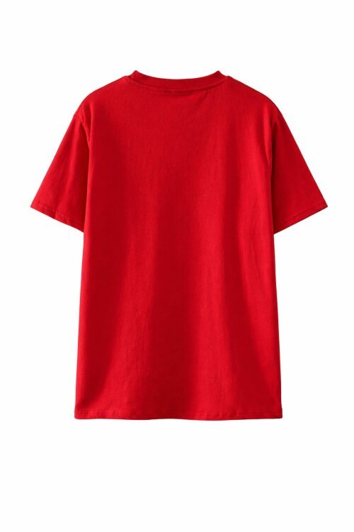 Kırmızı Türk Bayrağı Baskılı Bisiklet Yaka Çocuk T-shirt 20552