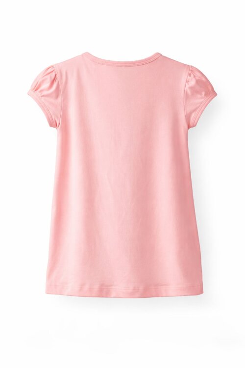 Kız Çocuk Pembe Dantelli Tişört 13955