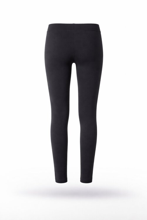 Kız Çocuk Şardonlu Siyah Düz Tayt 16398