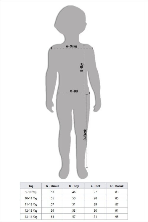 Krem Kız Çocuk Dokulu Geniş Paça Kapüşonlu Eşofman Takımı 23303