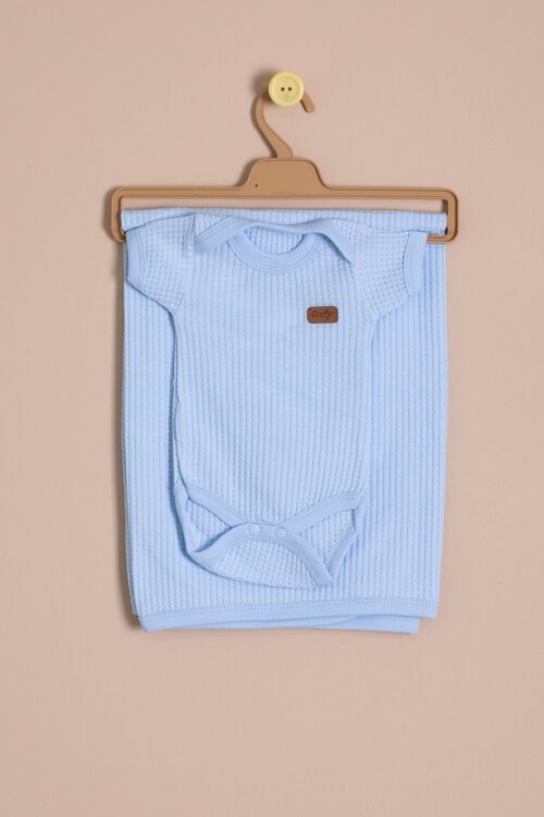 Mavi Erkek Bebek Petekli 7li Hastane Çıkışı Seti  23332