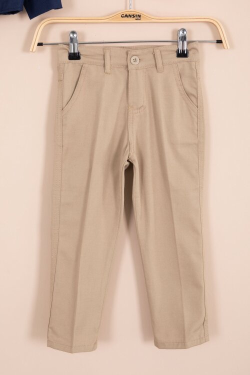 Siyah Uzun Kol Düğmeli Gömlekli Tişörtlüi Erkek Çocuk 3lü Pantolonlu Takım  23755