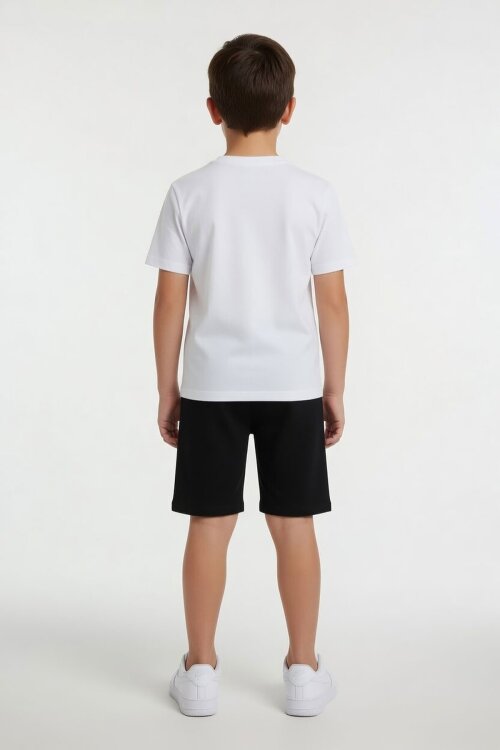 Ekru Erkek Çocuk Mickey Fare Baskılı Şortlu 2li Takım 23970