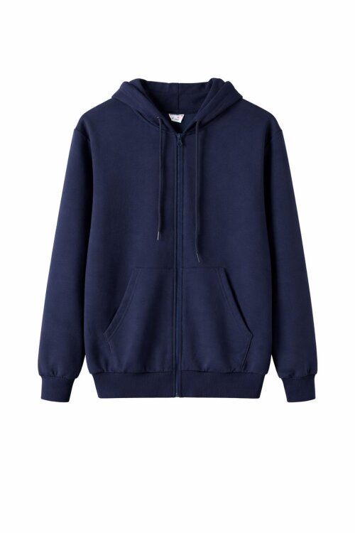 Erkek Çocuk Kapüşonlu Fermuarlı Lacivert Okul Hırkası 16195