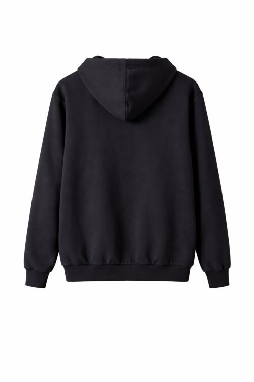 Erkek Çocuk Kapüşonlu Fermuarlı Siyah Okul Hırkası 16194