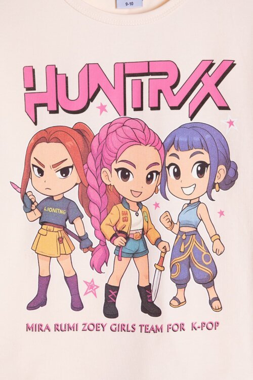 Fuşya Kız Çocuk Temalı Şortlu Tişörtlü 2li Alt Üst Takım  23965