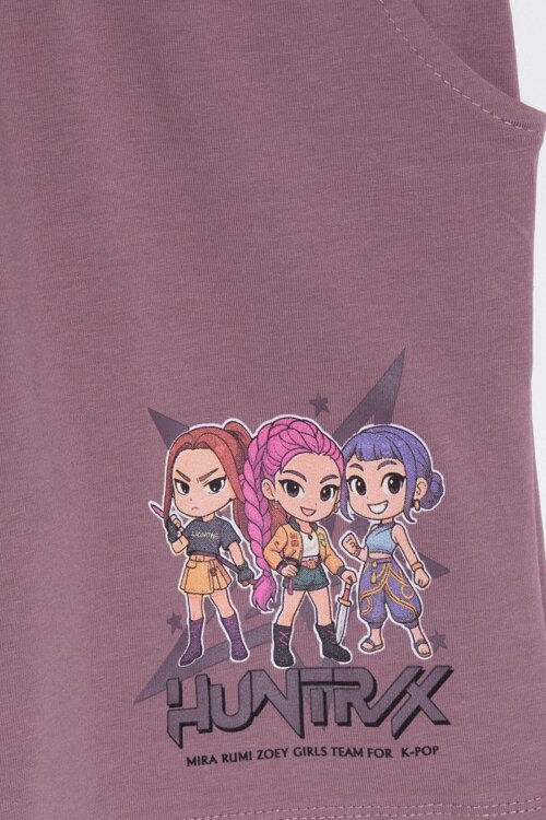 Gül Kurusu Kız Çocuk Temalı Şortlu Tişörtlü 2li Alt Üst Takım  23936