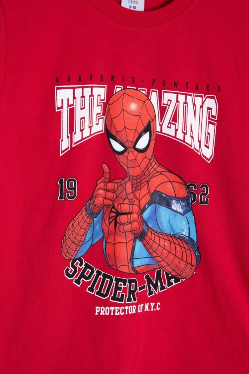 Kırmızı Amazing Örümcek Adam Baskı Erkek Çocuk Şortlu 2li Takım 23984