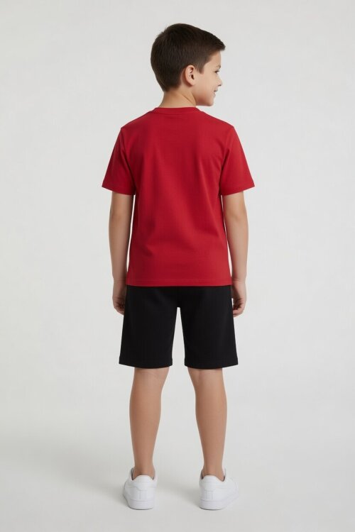 Kırmızı Erkek Çocuk Mickey Fare Baskılı Şortlu 2li Takım 23968