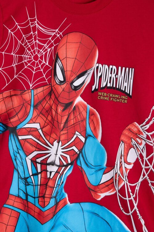 Kırmızı Örümcek Adam Temalı Tişörtlü Şortlu Erkek Çocuk 2li Takım  23962