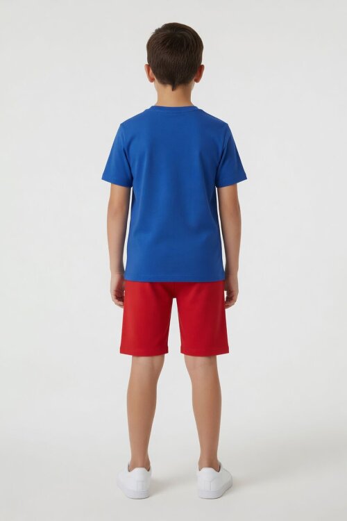 Lacivert Amazing Örümcek Adam Baskı Erkek Çocuk Şortlu 2li Takım 23983