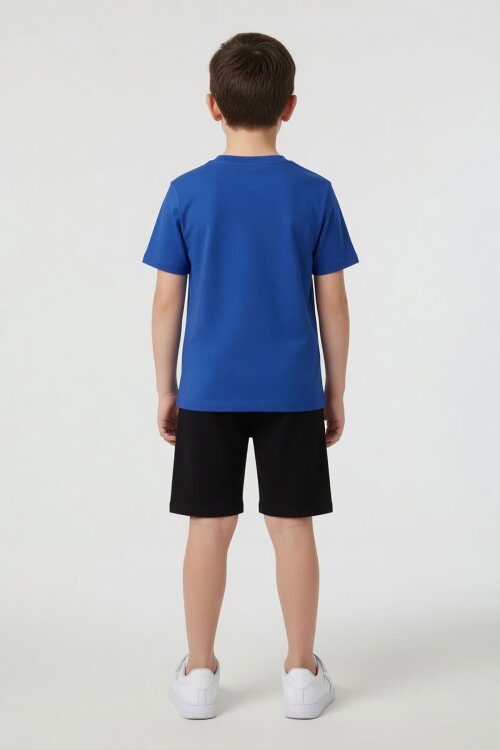 Lacivert Erkek Çocuk Mickey Fare Baskılı Şortlu 2li Takım 23967