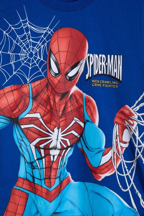 Mavi Erkek Çocuk Örümcek Adam Baskı Eşofmanlı Tişörtlü 2li Takım 23987