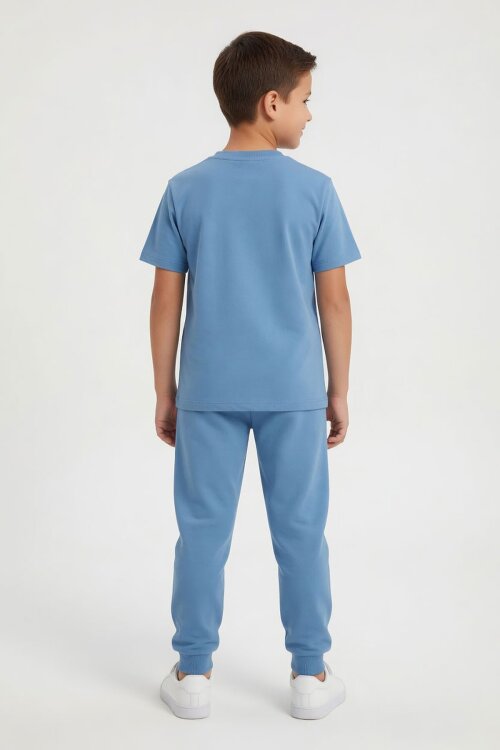 Mavi Gamer Karakter Baskılı Tişörtlü Erkek Çocuk Eşofman Takımı  23875