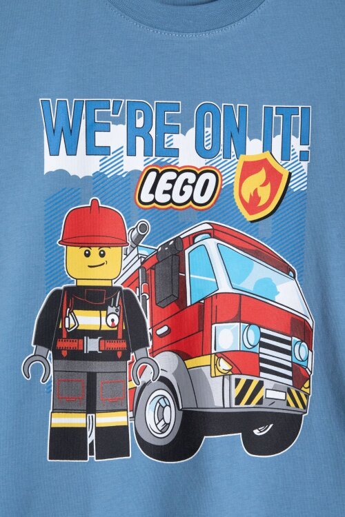Mavi Lego Temalı Erkek Çocuk Tişörtlü ve Şortlu 2li Takım  23938