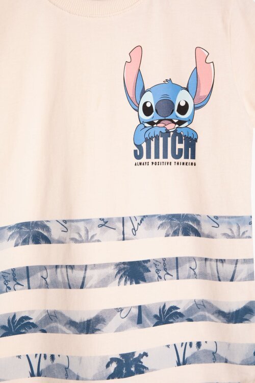 Mavi Palmiye Desenli Çizgili Tişörtlü Erkek Çocuk Şortlu 2li Takım 23931