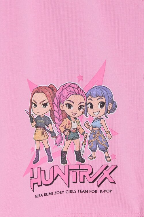 Pembe Kız Çocuk Temalı Şortlu Tişörtlü 2li Alt Üst Takım  23934