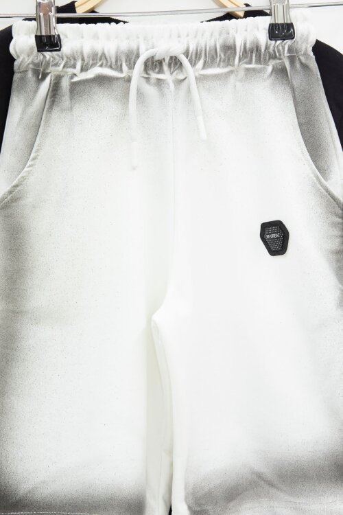 Siyah Kabartmalı Yazılı Tişörtlü Desenli Şortlu Erkek Çocuk 2li Takım 23817