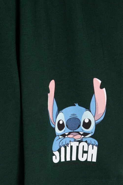 Yeşil Palmiye Desenli Çizgili Tişörtlü Erkek Çocuk Şortlu 2li Takım 23930