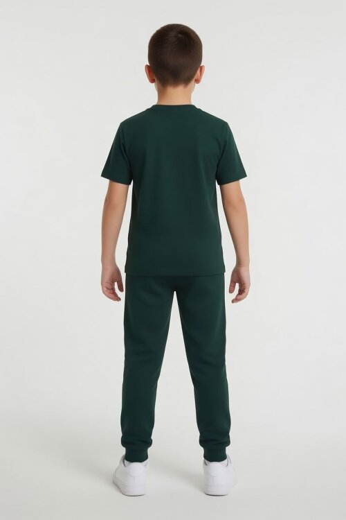 Yeşil Timsah Baskılı Eşofmanlı Erkek Çocuk Tişörtlü 2li Takım  23914