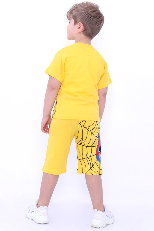 Erkek Çocuk Sarı Baskı 1-8 Yaş Şortlu Takım 6569-2