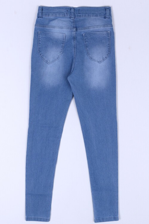 Genç Kız Açık Mavi Tırnaklı 12-17 Yaş Jean Pantolon 1024P