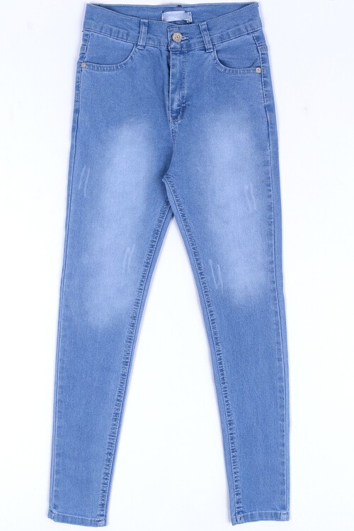 Genç Kız Açık Mavi Tırnaklı 12-17 Yaş Jean Pantolon 1024P