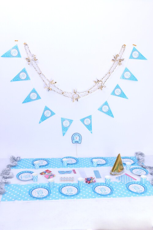 İlk Diş Konsept Temalı 10 Kişilik İlk Dişim Parti Seti-Mavi PRT7