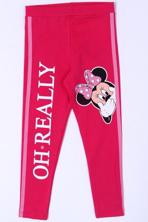 Kız Çocuk Fuşya Really Fare Baskı 1-8 Yaş Tayt 3126-2
