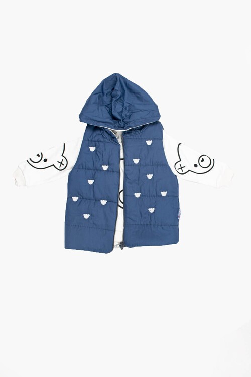 Erkek Bebek Hayvan Figürlü 3lü Takım 6-18 Ay 13691