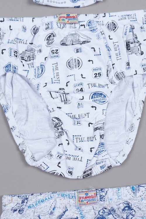 Erkek Çocuk Araba Desenli 6lı Külot 2-6 Yaş 13803