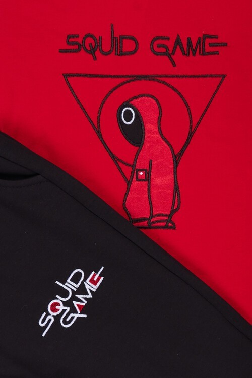 Erkek Çocuk Squid Game Nakışlı Yazlık Takım 1-8 Yaş 13810