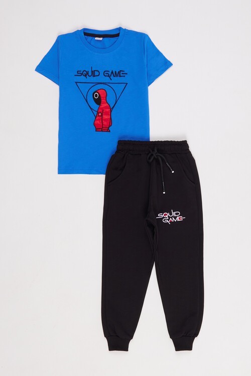 Erkek Çocuk Squid Game Nakışlı Yazlık Takım 1-8 Yaş 13810