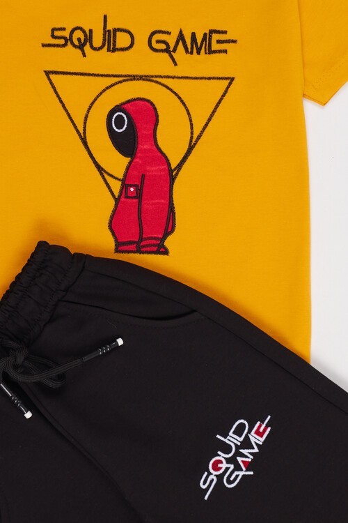Erkek Çocuk Squid Game Nakışlı Yazlık Takım 1-8 Yaş 13810