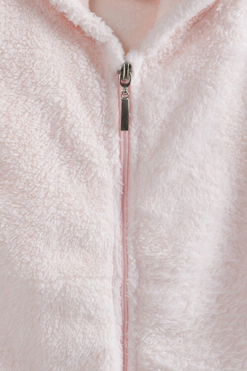 Kız Bebek Kapüşonlu Peluş Yelek 6-36 Ay 13811