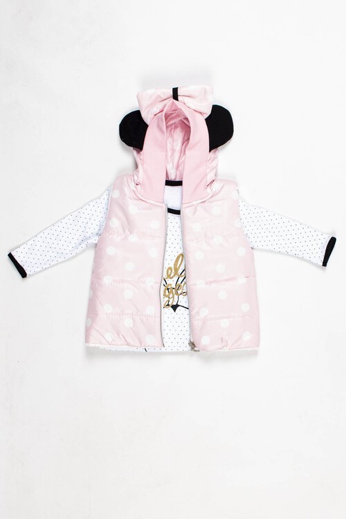 Kız Bebek Simli Puantiyeli 3lü Takım 6-18 Ay 13686